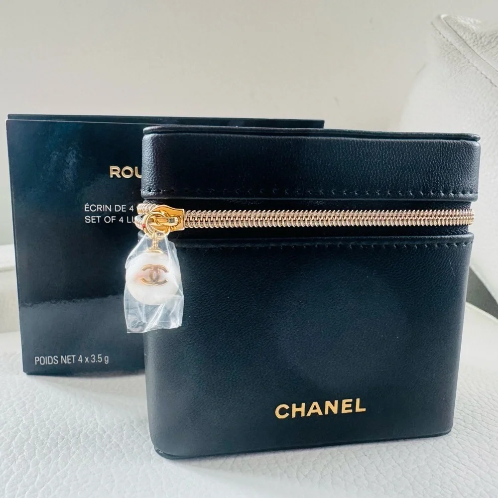 Chanel Rouge Allure Velvet set of 4 luminous matte lipstick in pearl zipper pull